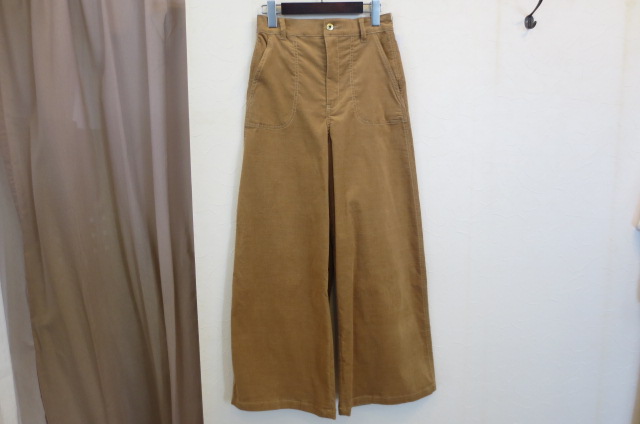別珍ワイドパンツ【シニカル】
